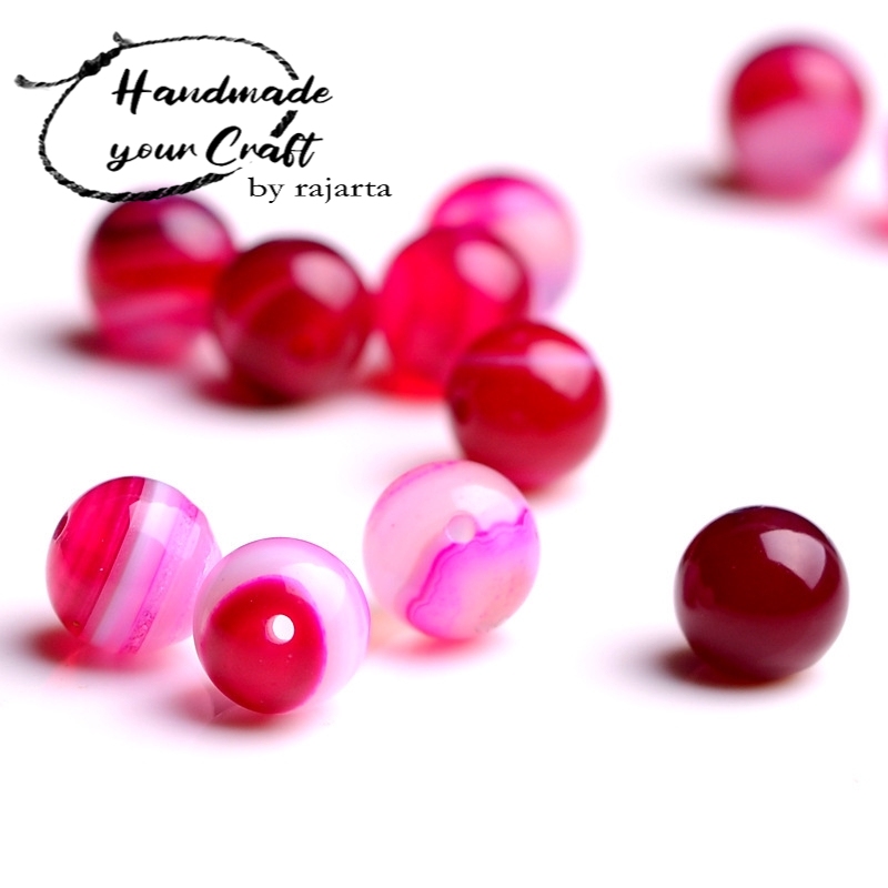 7.7 BIG SALE Pinkd Stripe Agate Loose Beads