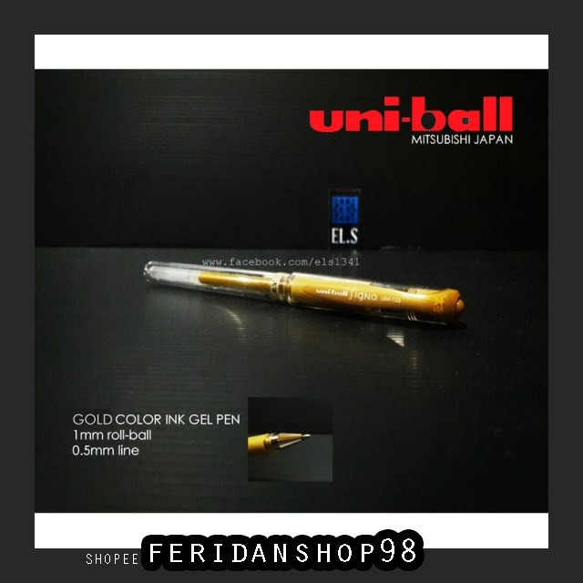 

FS1276 PULPEN UNI-BALL SIGNO BROAD ATK PEN GEL GOLD BY FERIDANSHOP98