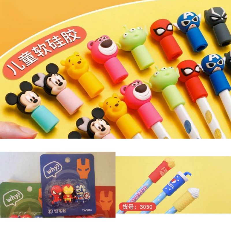 

Tutup Pencil Cap Extender Cover Holder Lucu Unik Simple Praktis Serbaguna Multifungsi Decor Stationery