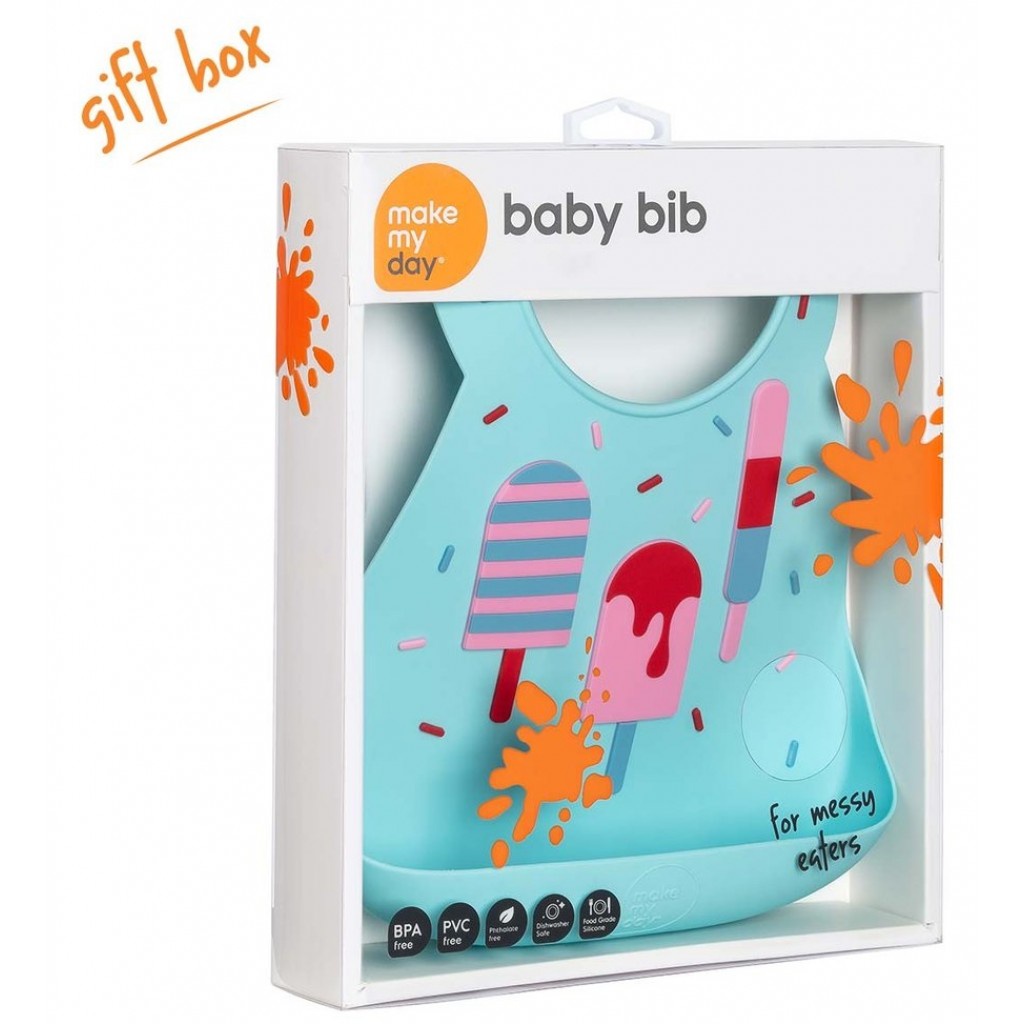 MAKE MY DAY SILICONE BABY BIB