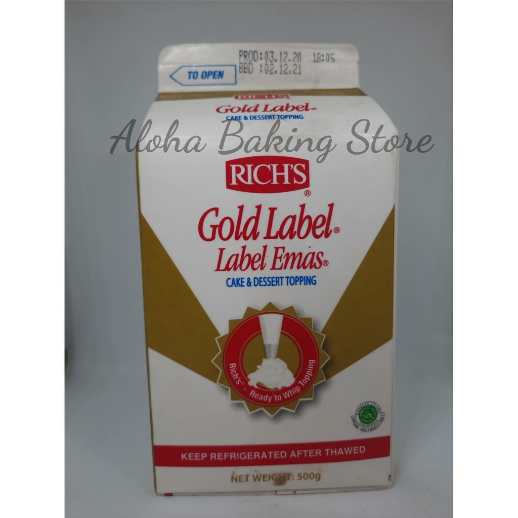

Gold Label whip cream 500 Gram