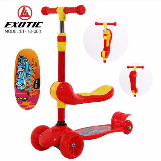 Scooter Skuter Anak Otoped Exotic ET HB003 Roda 3 Bisa di Lipat By Pacific-1