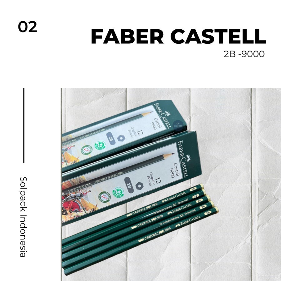 

1 Pcs Pensil Faber Castell 2B Original Pensil Ujian Komputer Ecer pensil anak
