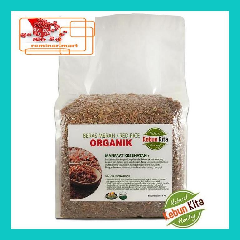 

S0Bers Beras Merah Organik 1Kg (Organic Red Rice) Ric0S50B
