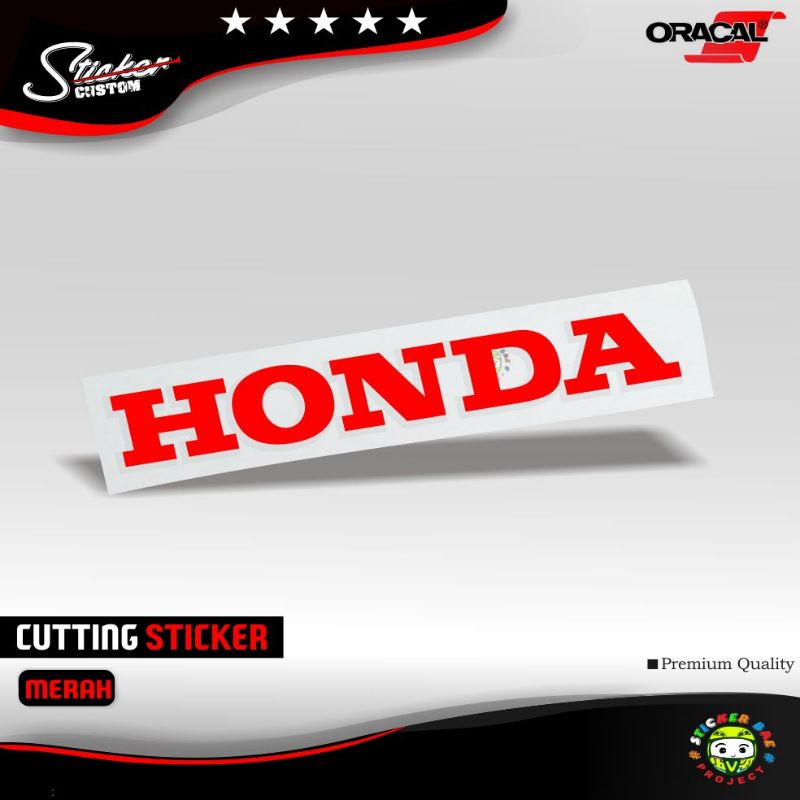 sticker tulisan honda 22 cm sticker motor honda cutting sticker