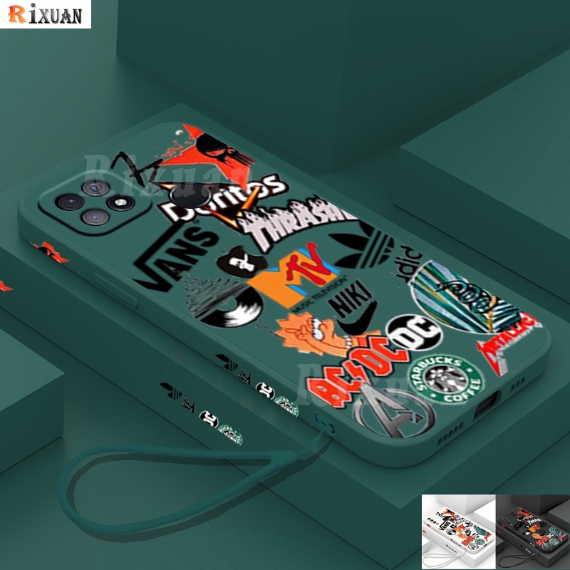 Soft Case Bahan Tpu Dengan Tali Gaya Eropa Amerika Untuk Realme 8i 5 6 6i 7i 7 8 Pro C11 2021 C21Y C15 C12 C20 C25 C25S C2 Narzo 30A