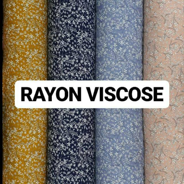 Kain Rayon Viscose Bunga Kecil Harga Per 0 5 Meter Setengah Meter Shopee Indonesia