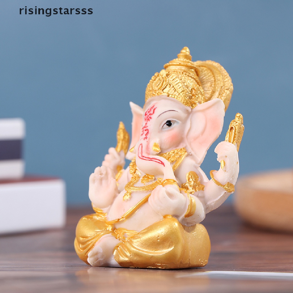 Ornamen Patung Gajah God Hindu Bahan Resin Untuk Desktop