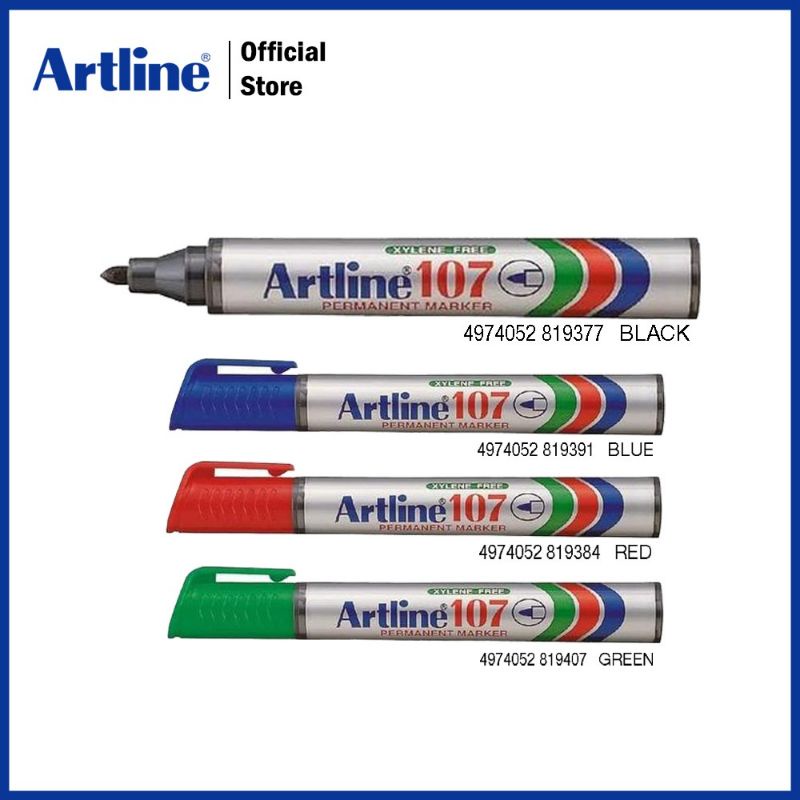 

Artline Ek 107R / Spidol Permanen Hijau Artline ek 107R
