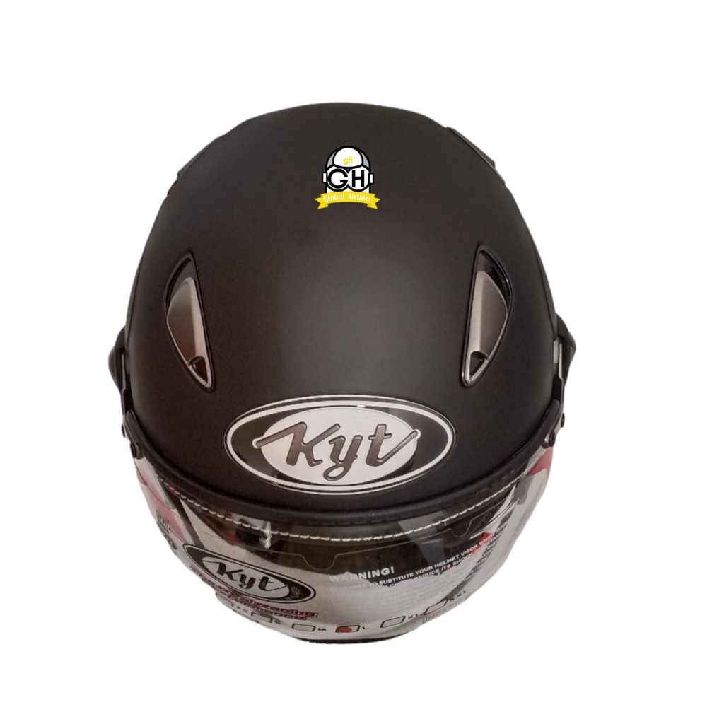 HELM KYT ELSICO SOLID BLACK DOFF HALF FACE KYT HELM HALF FACE KYT ELSICO MATT BLACK