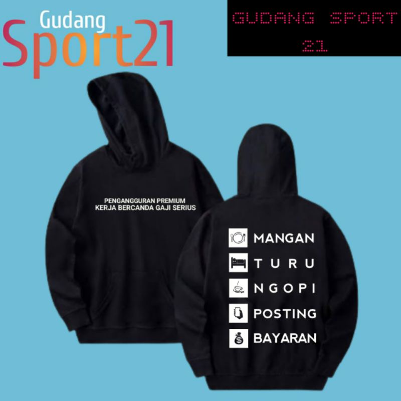 jaket hoodie mangan turu ngopi posting bayaran