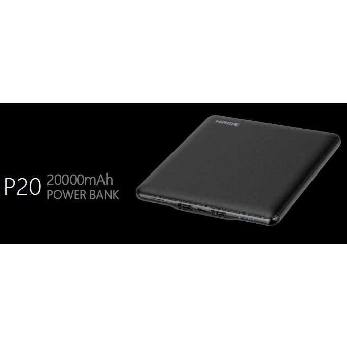 Hame P20 Power Bank 2 Port 20000mAh