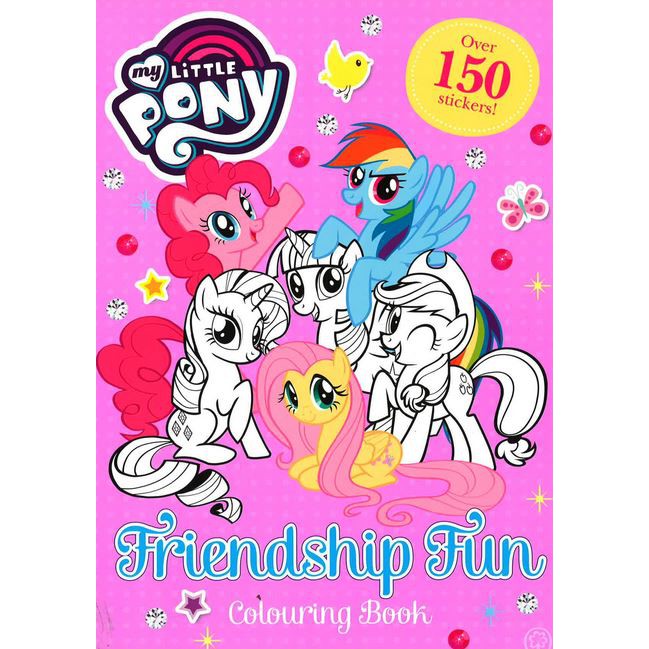 Buku My Little Pony Friendship Fun Colouring Book Buku Mewarnai dan Sticker Aktivitas Activity Book