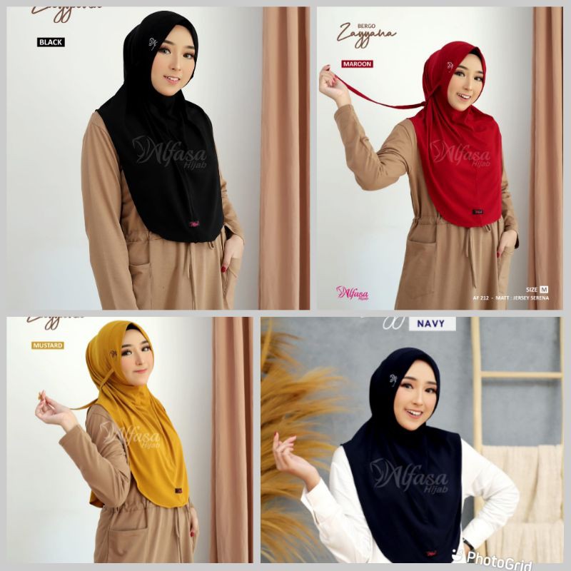 Bergo Zayyana mom kids by Alfasa Hijab