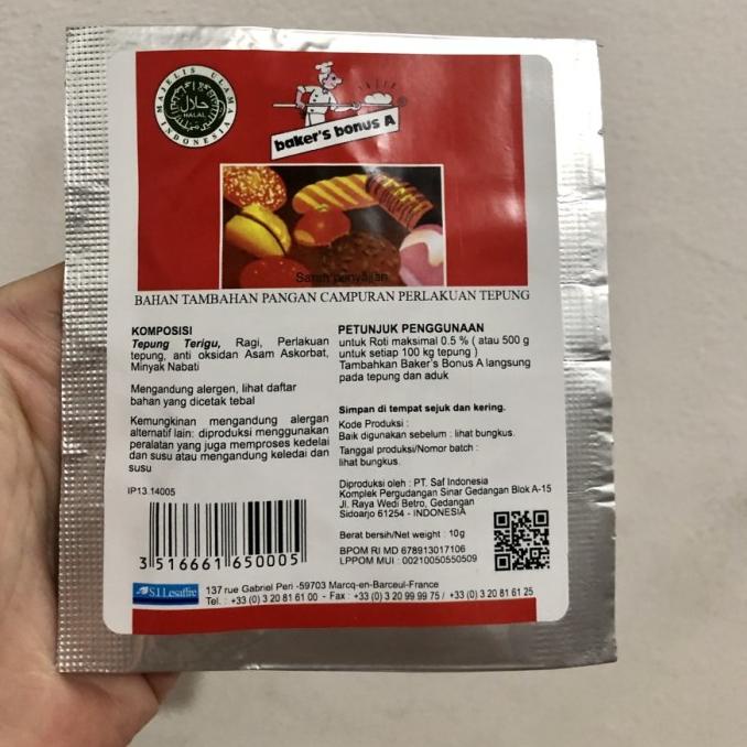 

Bread Improver Bakers Bonus baker bonus A Pengempuk Roti halal 10gr bakernbar99 Juara
