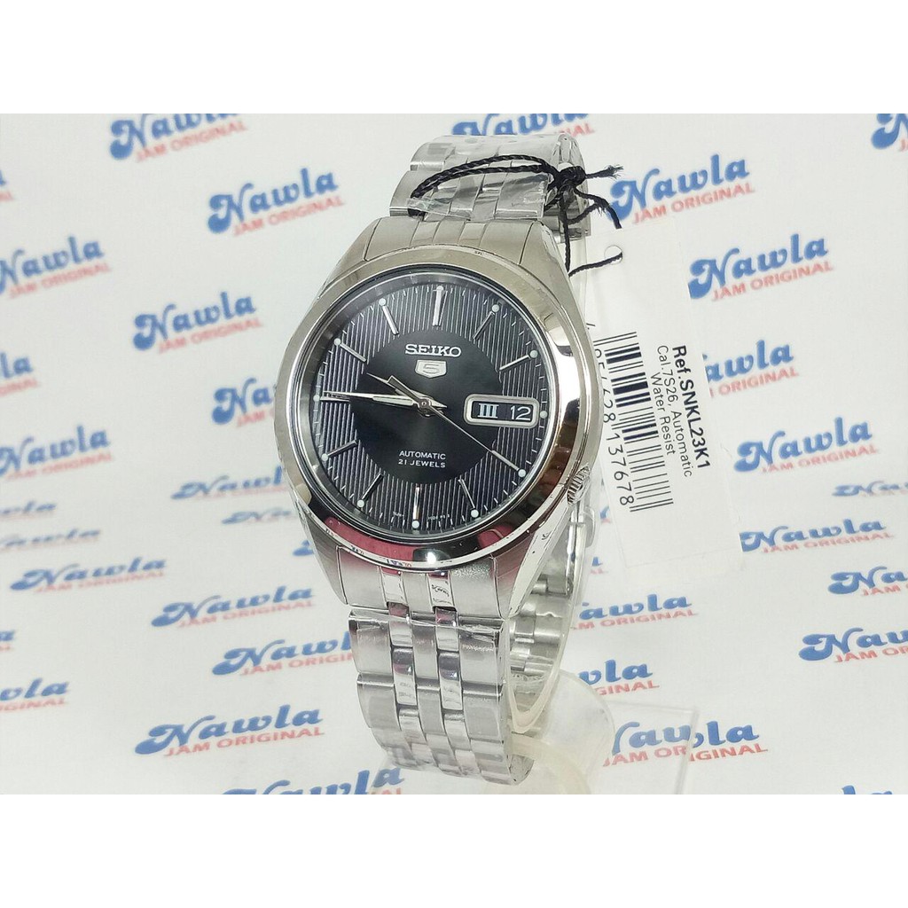 Seiko 5 SNKL23K1 Automatic Black Dial - Jam Tangan Pria SNKL23