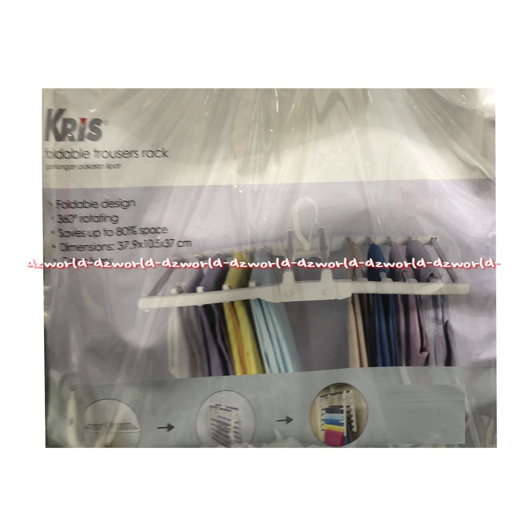 Kris Foldable Trousers Rack Jemuran Rak Lipat Untuk Apartement Jemuran Gantung