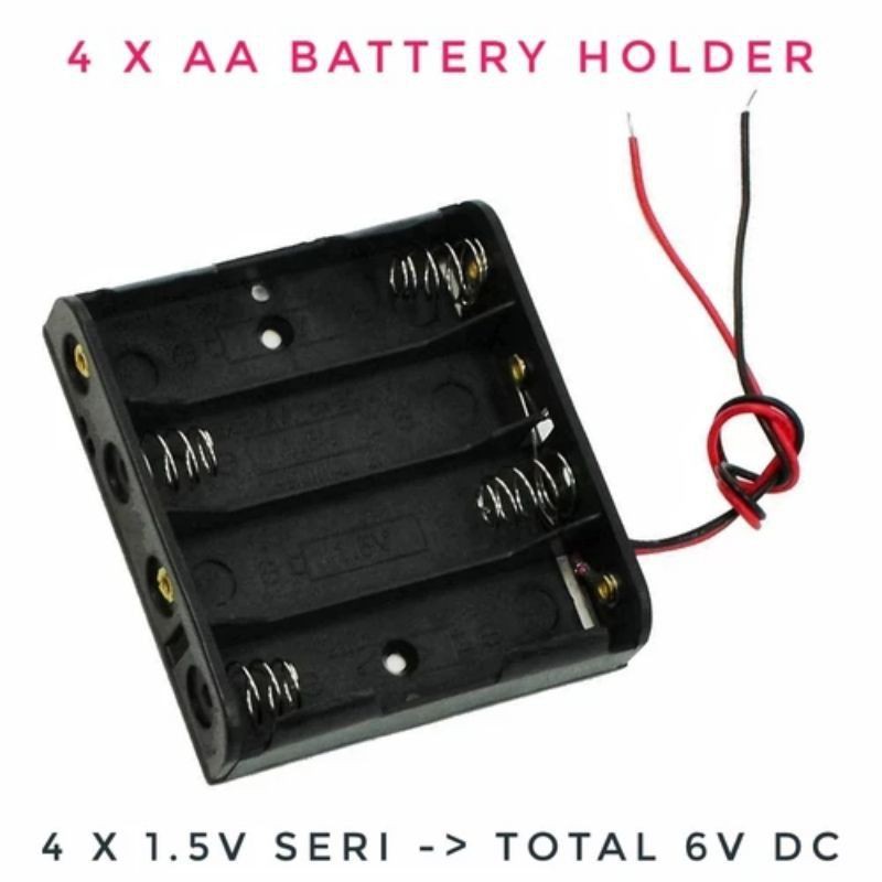 Case Baterai 4x AA Battery Holder AA 4x