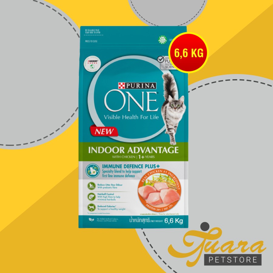 Purina One Makanan Kucing Dewasa Rumahan Cat Food Indoor Chicken 6.6KG