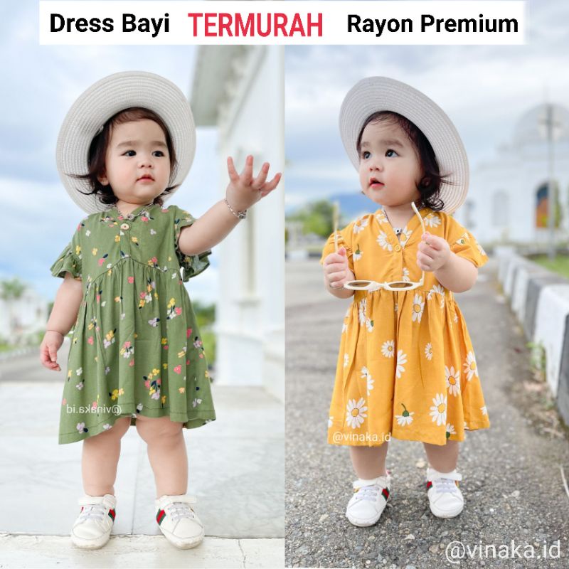 DRESS BAYI USIA 0-18 BULAN ( RAYON PREMIUM) &quot;Callia Baby Dress&quot;