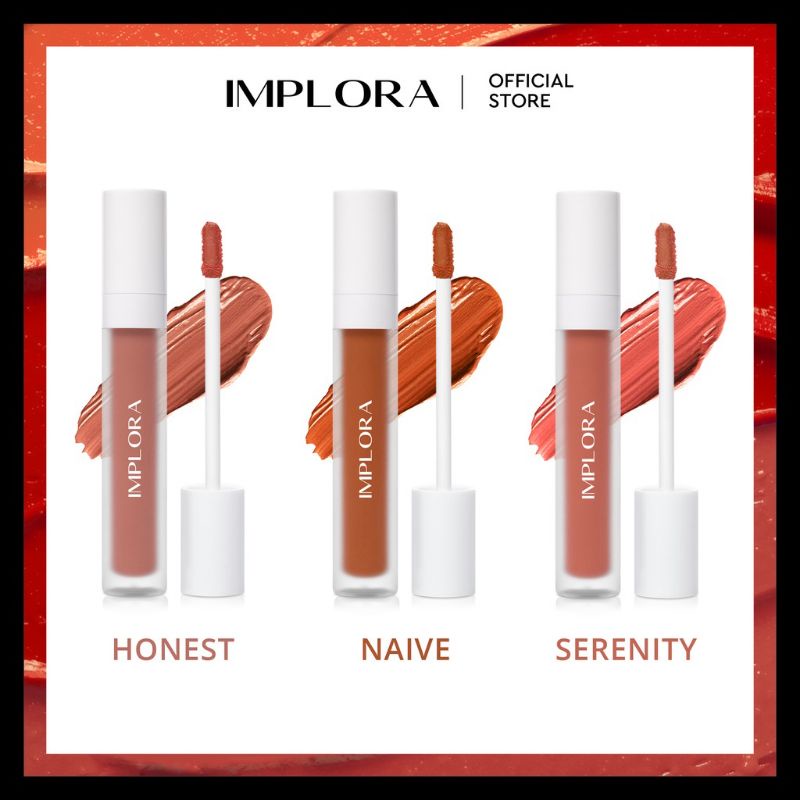 Lip Velvet Implora Lip Velvet Honest Naive Serenity Attractive Extrovert Fearless