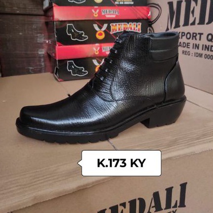 Sepatu Kulit PDH Pria boots Polri TNI security guard PNS sepatu kerja formal tampil lebih keren