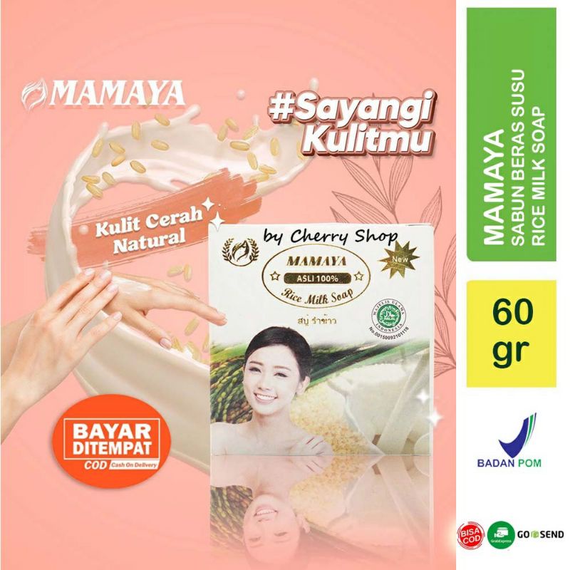 SABUN BERAS/RICE MILK SOAP ORIGINAL/SABUN BERAS 100% ASLI/SABUN WAJAH MAMAYA