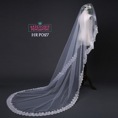 [SIAP KIRIM] KERUDUNG WEDDING VEIL PENGANTIN AKSESORIS KEPALA LACE HRP027