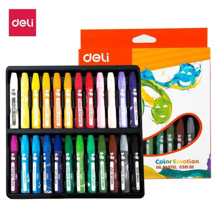 

PASTEL-DRY-OIL- DELI PENSIL WARNA CRAYON OIL PASTEL 24 WARNA -OIL-DRY-PASTEL.