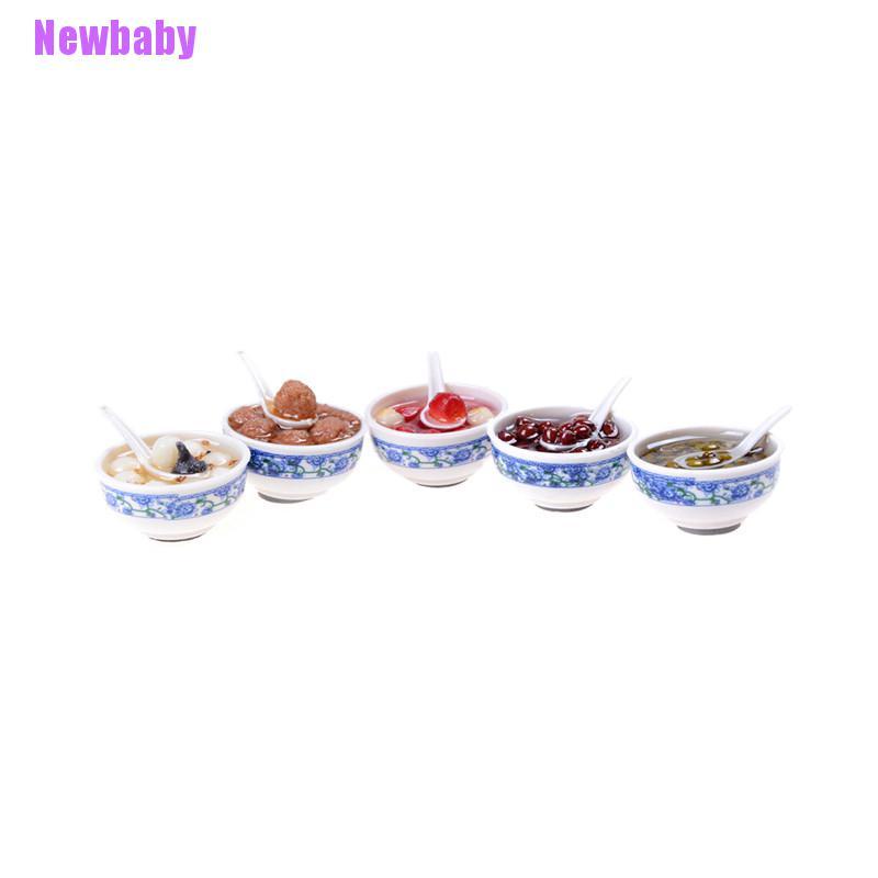 (Newbaby) 5pcs / Set Mainan Miniatur Makanan Cina Skala 1: 12 Untuk Dekorasi Rumah Boneka