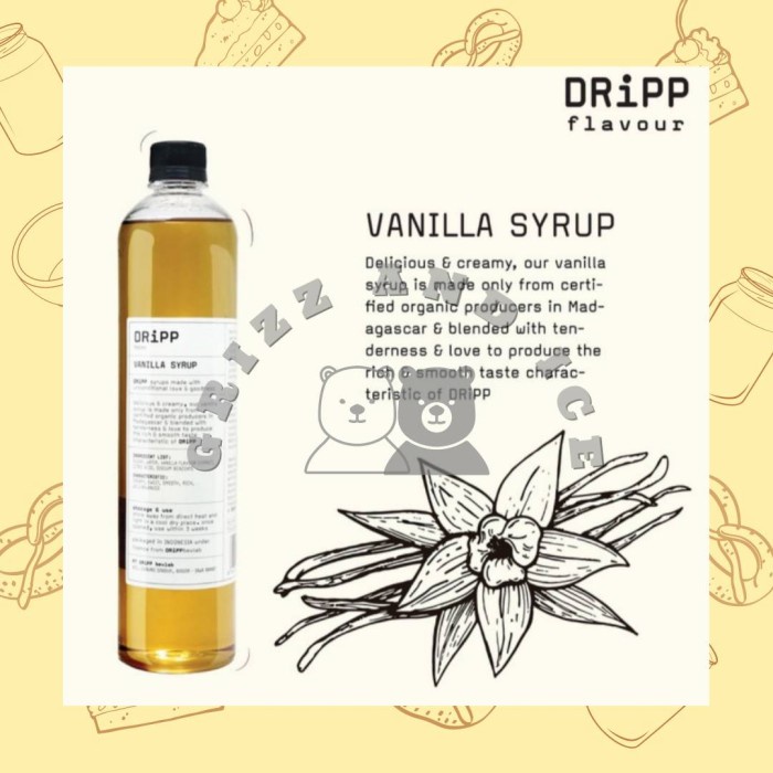 

Dripp Syrup / Sirup Vanilla / Vanila 760 ml - Original