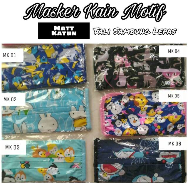 Masker Kain / Masker Hijab / Masker Motif