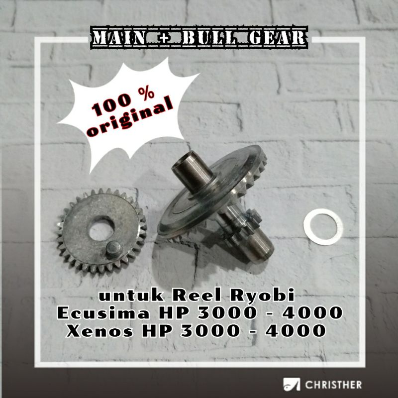 Main + BULL Gear RYOBI Xenos HP/Zeus HP/Ecusima HP 3000-4000 / Pancing Fishing Spare Parts