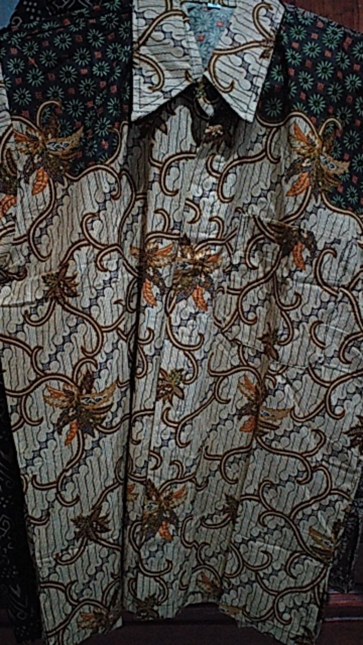 Bswart Batik Hrb026 Kenongo Hem Pendek Padi Pekalongan M L Xl Batik Pria Murah Modern Grosir