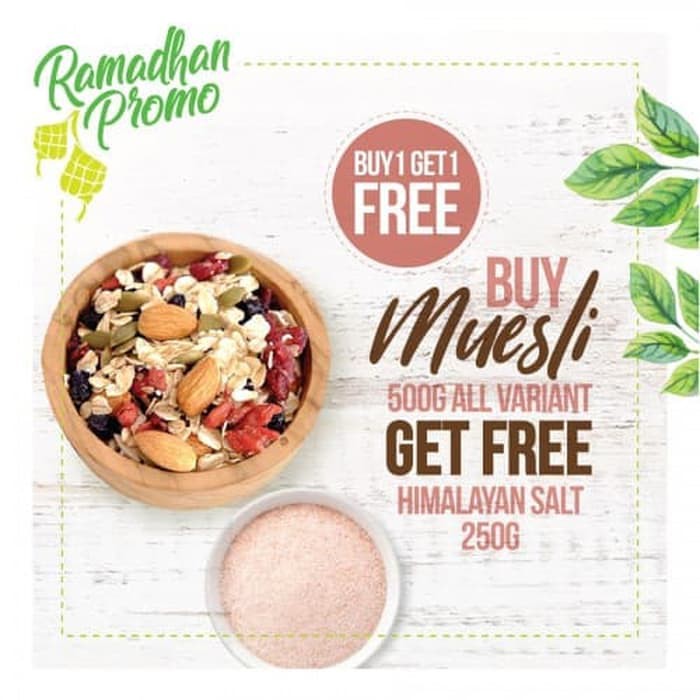 

BUY 1 GET 1 FREE- Buy Muesli Get Free Himalayan Salt 250gr