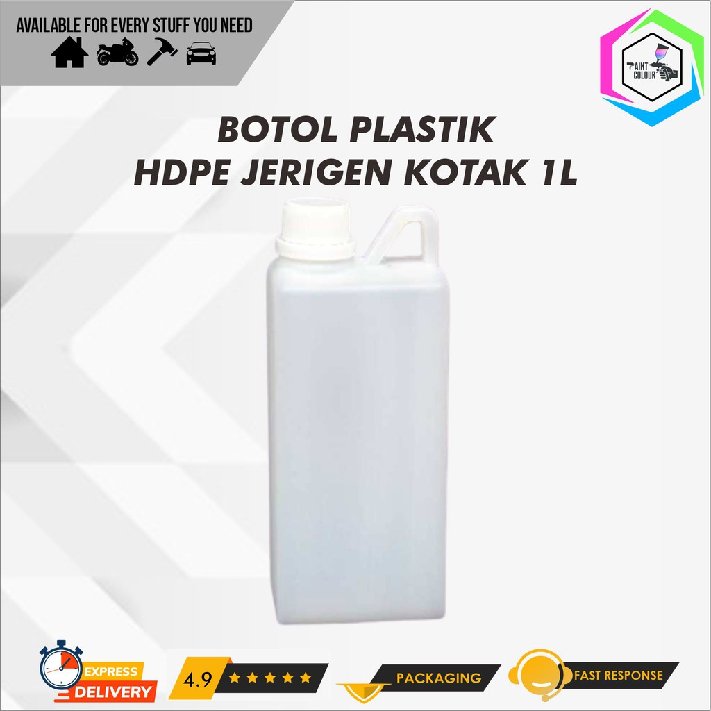 Botol Plastik HDPE Jerigen Kotak 1L