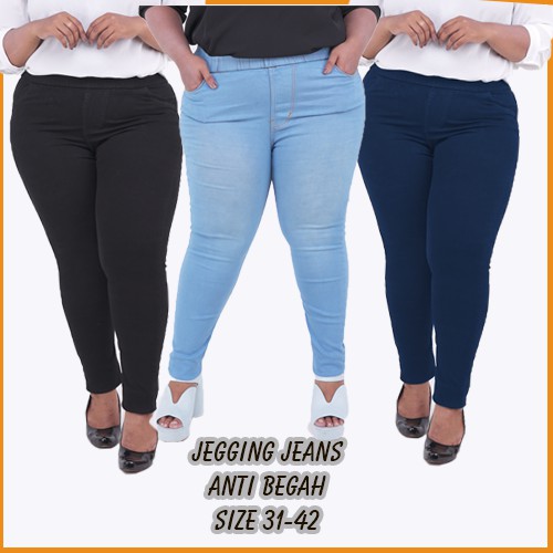  Celana  Jeans  Jumbo  Wanita Big Size Pants Jegging Jeans  