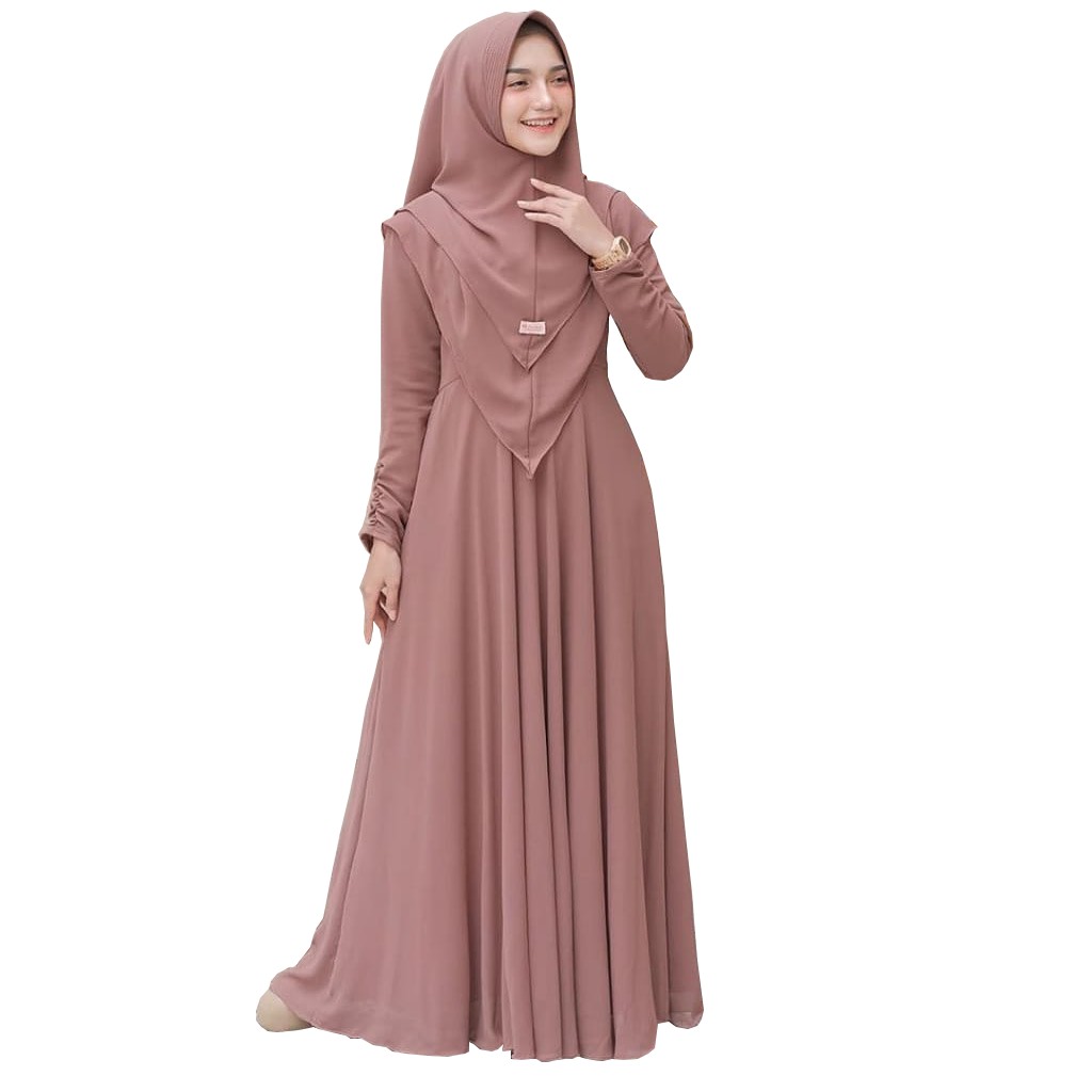 [ COD ] GAMIS SYARI WENELA SYARII / JUMBO UKURAN FIT L - XL / SET MURAH / BUSUI / DRESS MAYRA SYAR'