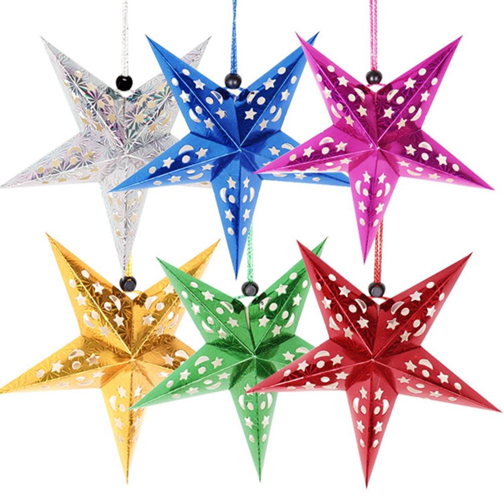 [Elegan] Paper Star 30cm/45cm DIY Dekorasi Gantung Kap Lampu Pesta Natal Pernikahan