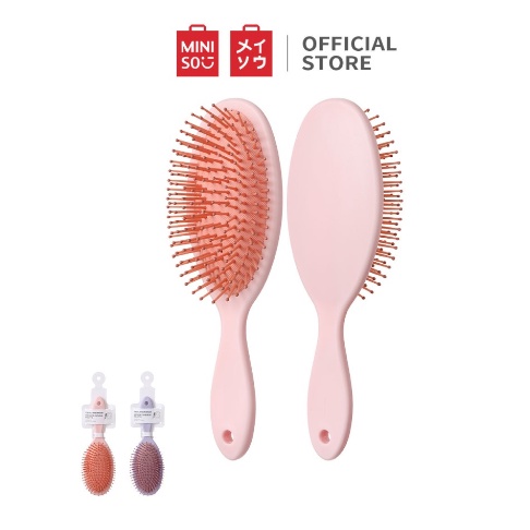 Sisir Rambut MINISO Bicolor Cushion Hair Brush PINK