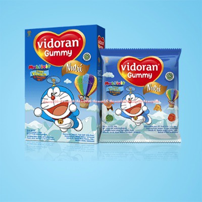 Vidoran Gummy Nutri Doraemon 60gr Vitamin C Kunyah Untuk Anak-anak Fidoran Gumy