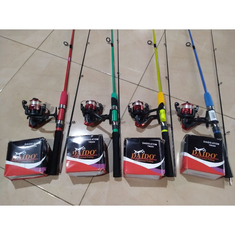 joran pancing satu set panjang 120cm #joranset rel daido