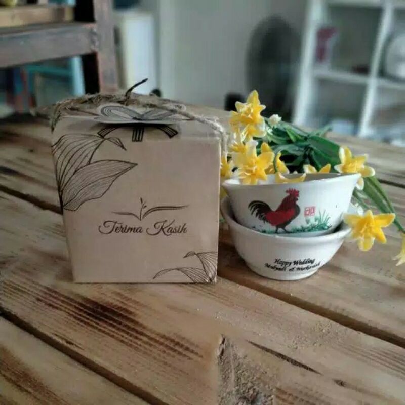 SOUVENIR MANGKOK SAMBAL AYAM JAGO KEMAS RUSTIC