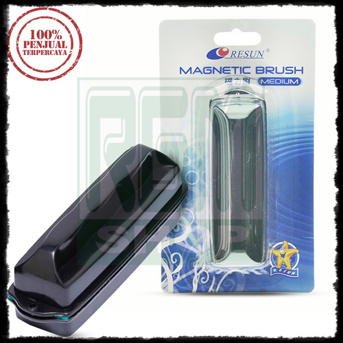 magnetic brush MEDIUM pembersih kaca magnet aquarium aquascape murah