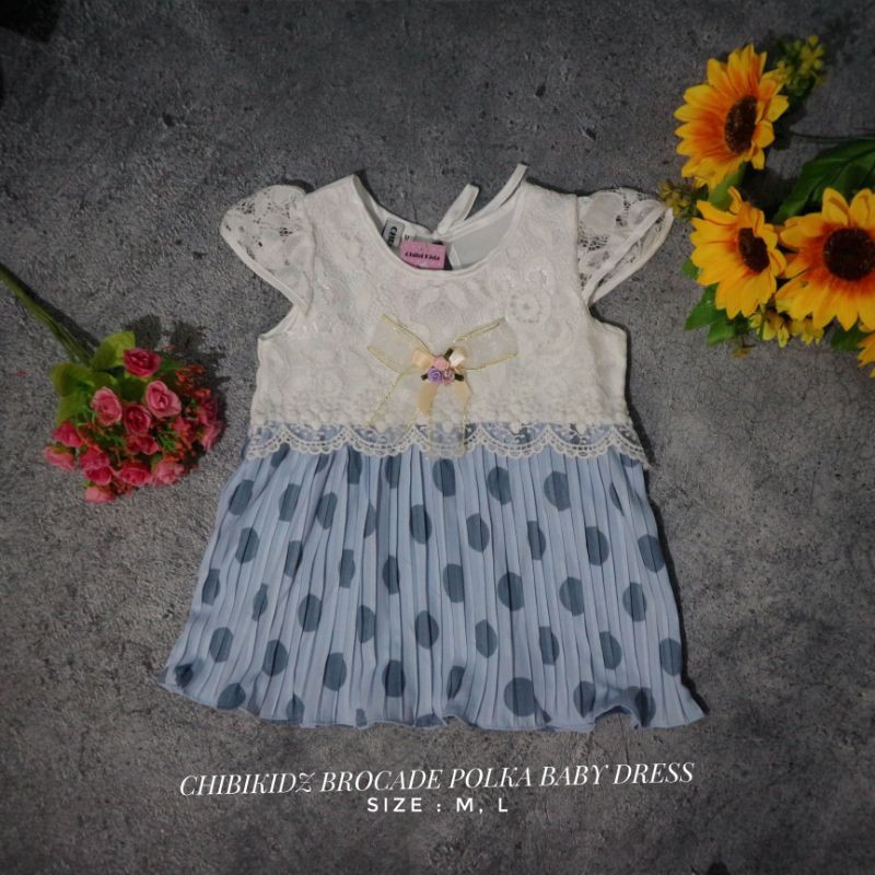 CHIBIKIDZ BROCADE POLKA BABY DRESS