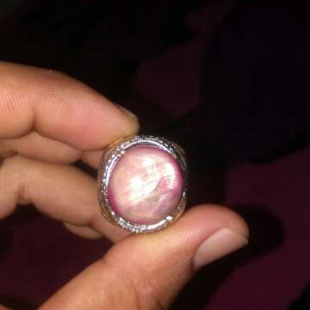 Natural Ruby Star Mirah Ring Perak Hongkong