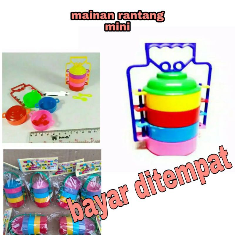 Mainan Rantang Susun Mini Bahan Plastik
