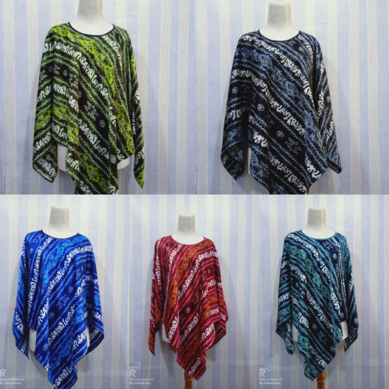 BAJU/ATASAN WANITA/CAPE PONCHO/ SASIRANGAN/COD/BEST SELLER