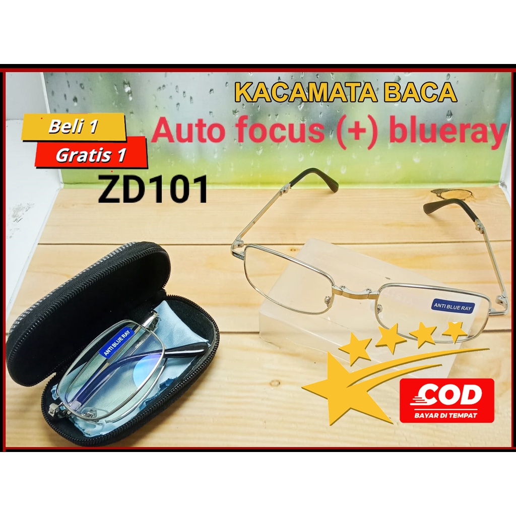 Kacamata Baca Lipat Lensa Super Auto Fokus Plus Anti Radiasi Blue Ray +1.00 s/d + 4.00 PROMO BELI 1 GRATIS 1