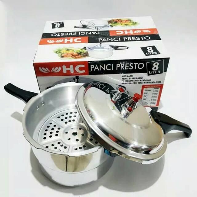 Panci Presto / Pressure cooker HC 4 / 8 / 12 Liter 24 cm Original